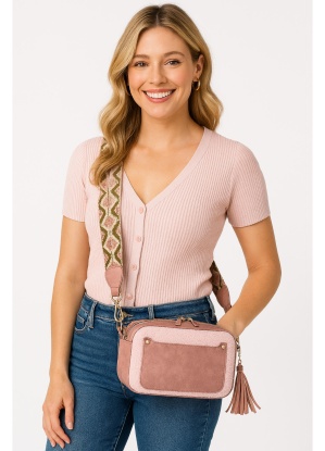 Superbia Italy Faux Fur Pu Camera Cross Body Bag - Suzanne Charles